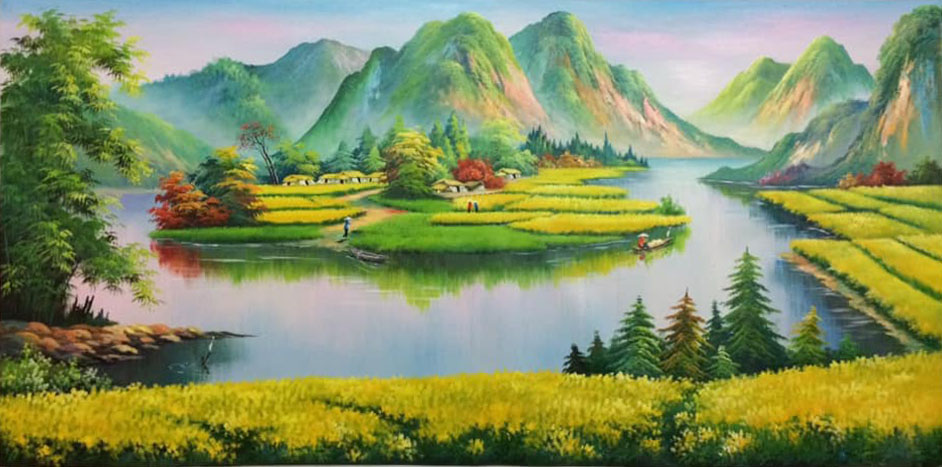 tranh sơn dầu tốt; tranh phong cảnh